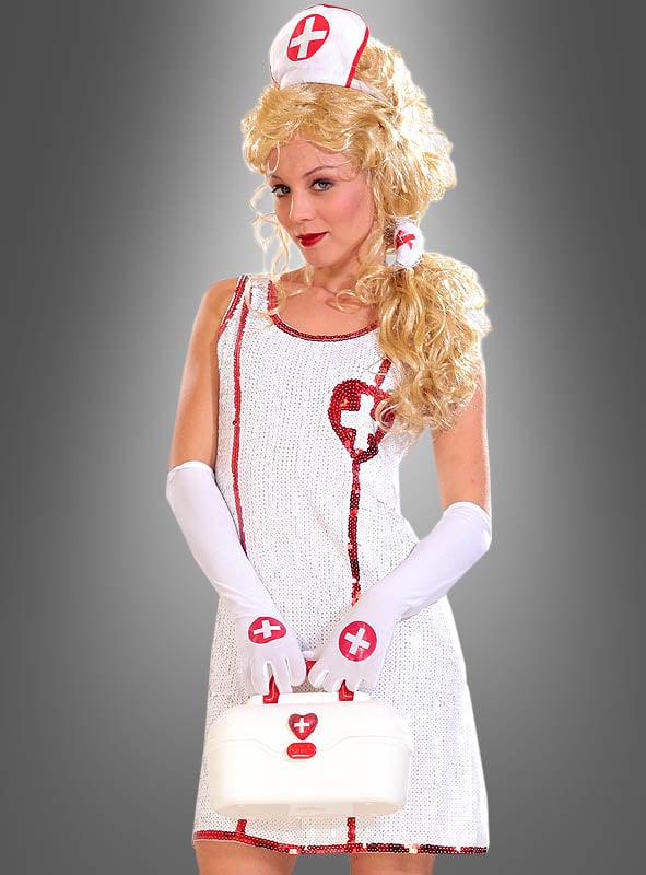Nurse Dress Sequinned buyable at » Kostümpalast.de