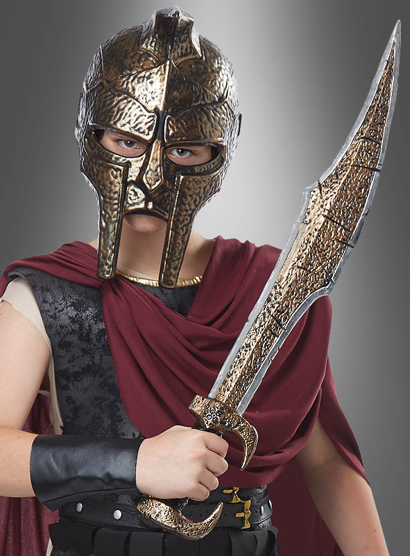 Spartaner Helm mit Schwert für Kinder zum Fasching