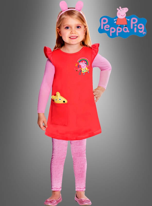 Peppa Pig Kleid Karneval rot für Kinder » Kostümpalast