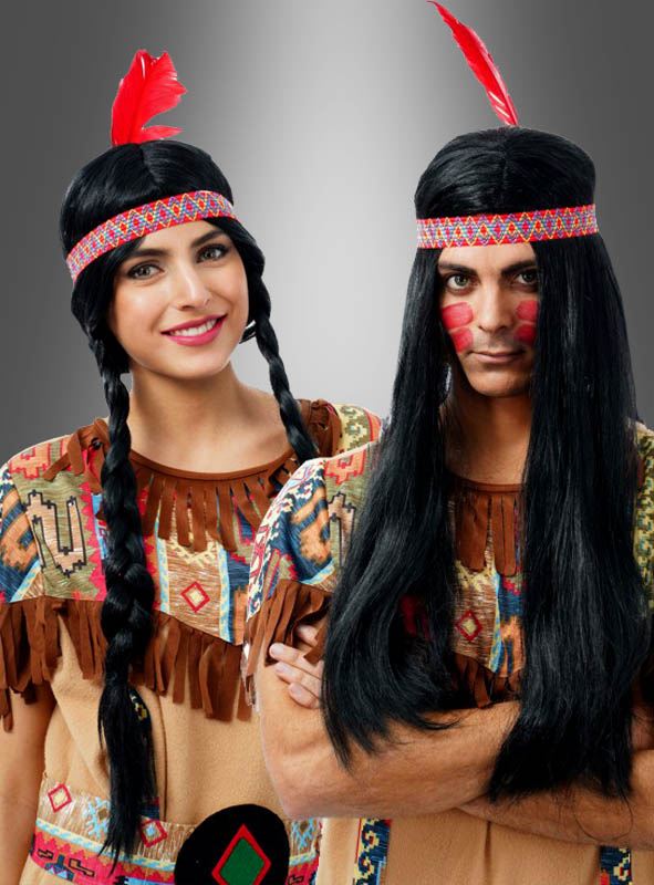 Indianerperücke für Erwachsene entdecken » Kostümpalast
