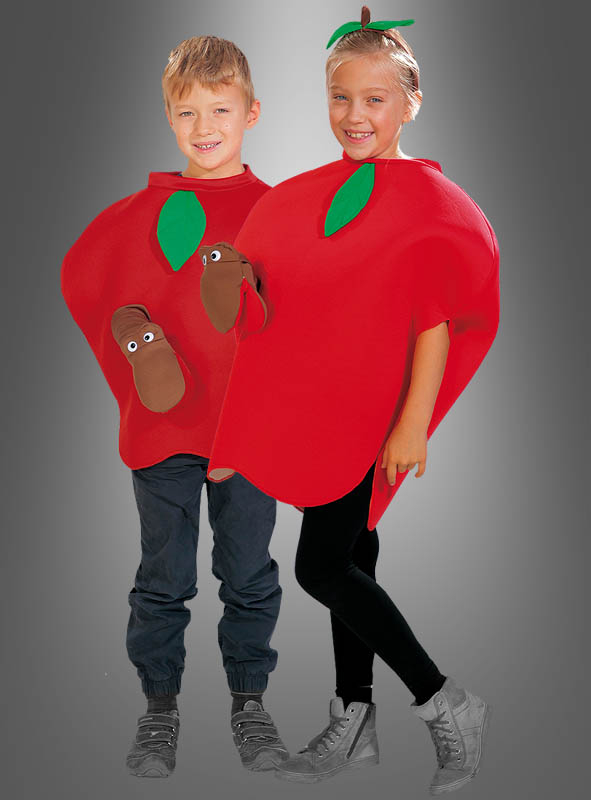 Apfel Kostüm mit Wurm für Kinder bei » Kostümpalas