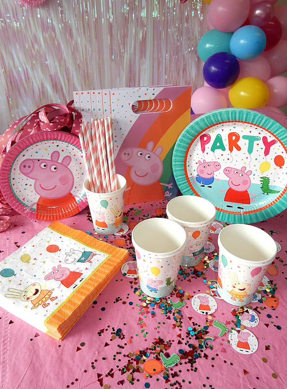 XXL Peppa Pig Party Deko Set mit 161 Teilen hier kaufen