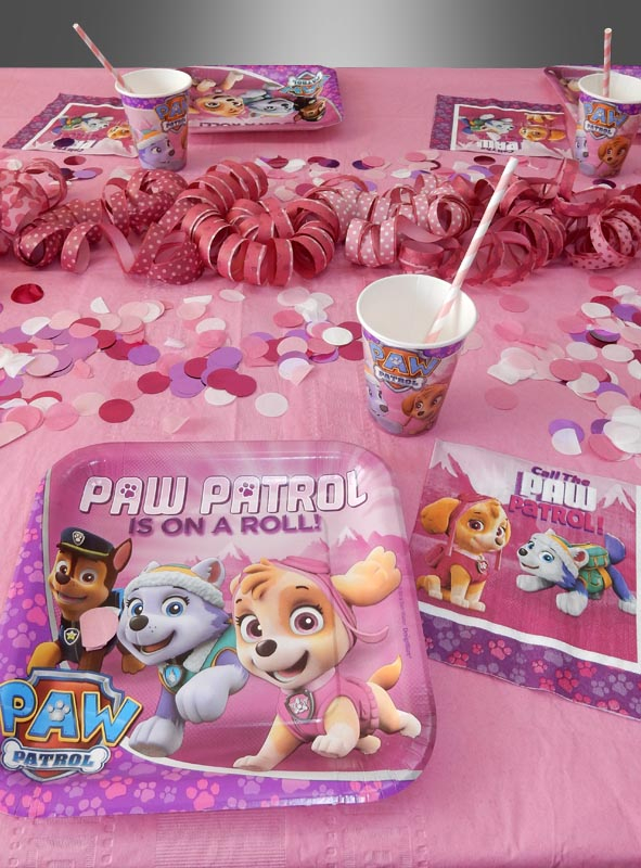 Paw Patrol Party Table Decoration for Girls 51 pcs pink