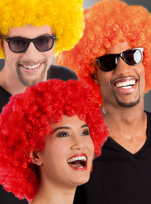 Afro Perücken für Clownkostüme und Schlagerparty