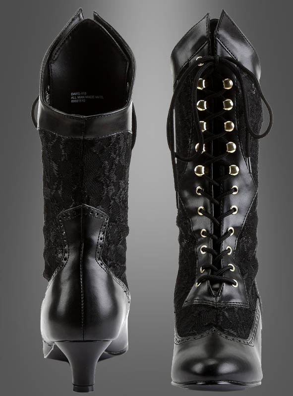 Viktorianische Stiefel schwarz kaufen » Kostümpalast