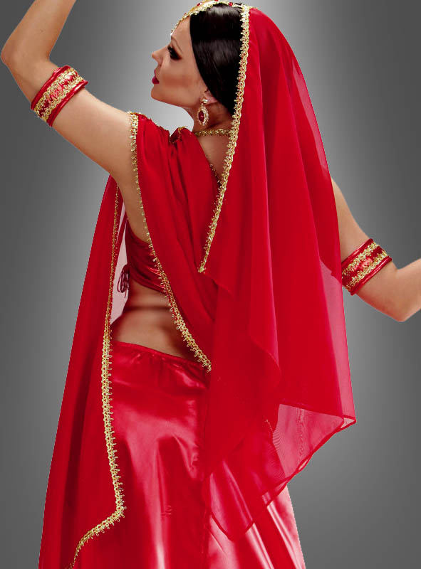 Bollywood Kleid Inderin in Rot bei Kostümpalast.de