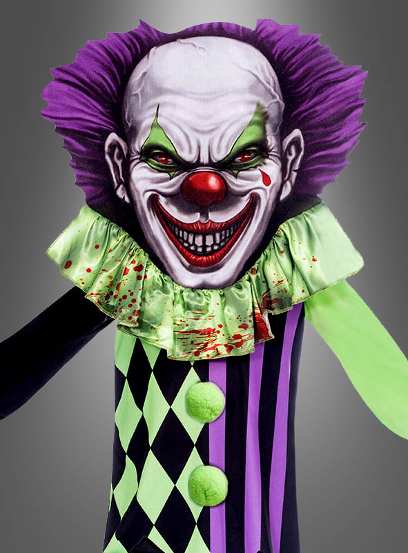 Horror Clown Kostüm Kinder mit riesen Maske