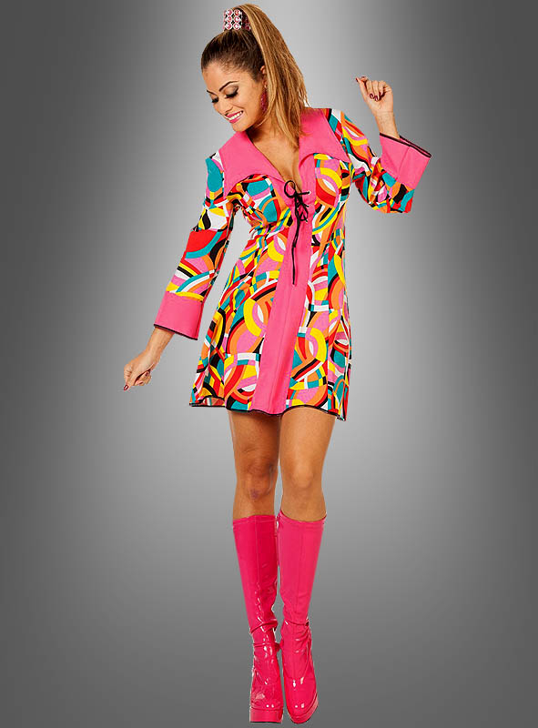 70er Kleid pink Disco Kostüm ♥ bei Kostümpalast