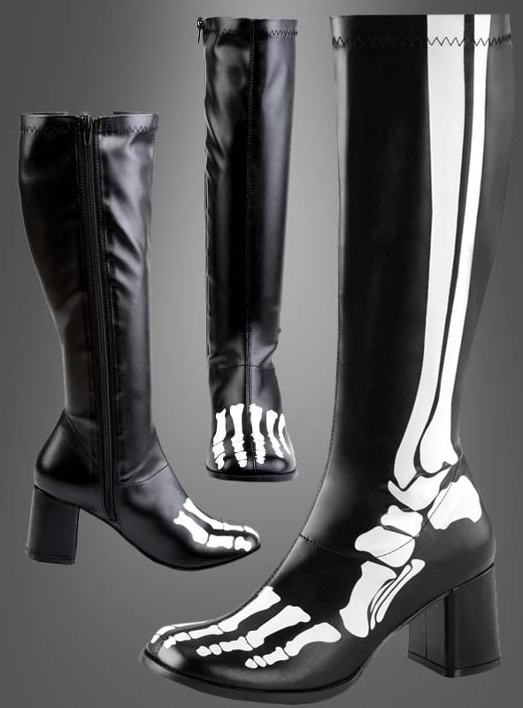 Skelett Schuhe Damen schwarz kaufen » Kostümpalast