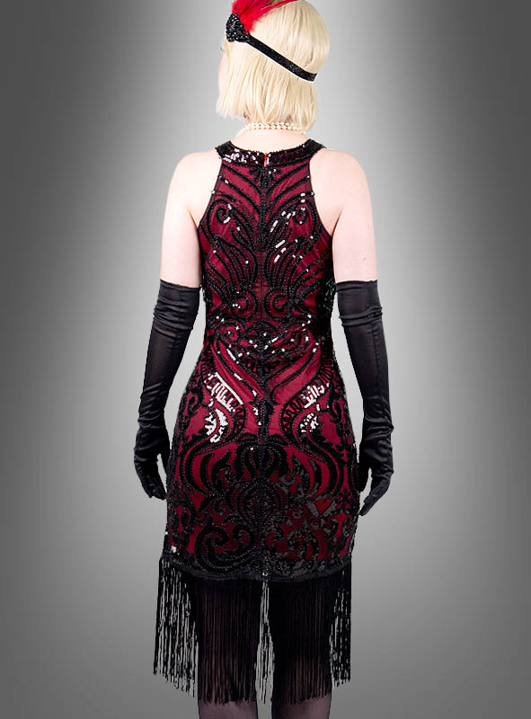 20er Vintage Kleid mit Pailletten für Damen auch in XXL